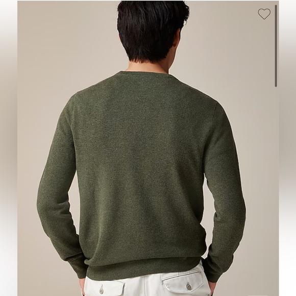 J. Crew Mens • NWOT • Cotton piqué-stitch crewneck sweater - Picture 2 of 9